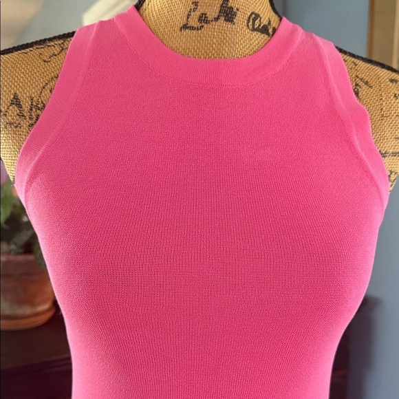 The Drop Gabriela High Neck Sleeveless Maxi Stretch Dress in Rose Pink - Picture 3 of 10